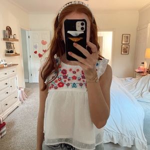 Francesca‘s Kids Floral Ruffle Top